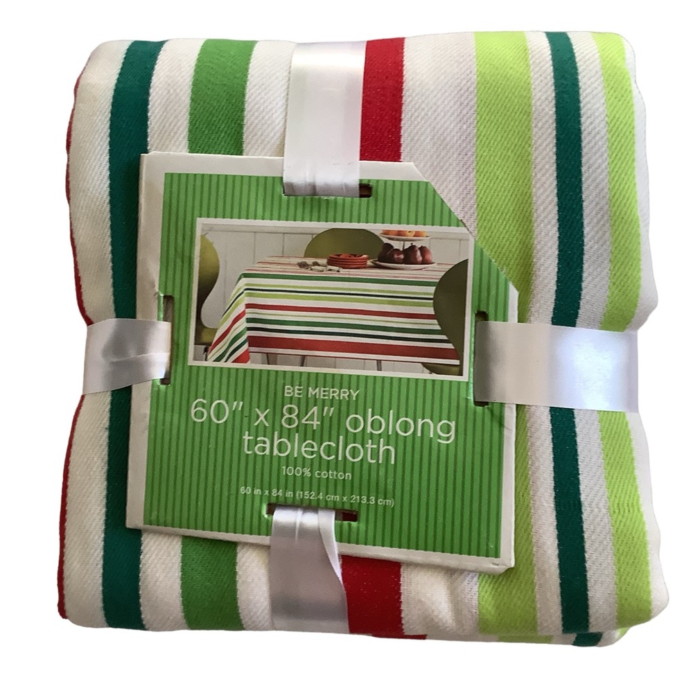 Holiday 100% Cotton Tablecloth 60” x 84” Oblong